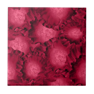 Abstrakte rote Rosen Mohn Blume Florenz V Fliese