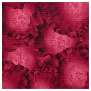 Abstrakte rote Rosen Mohn Blume Florenz V Stoff