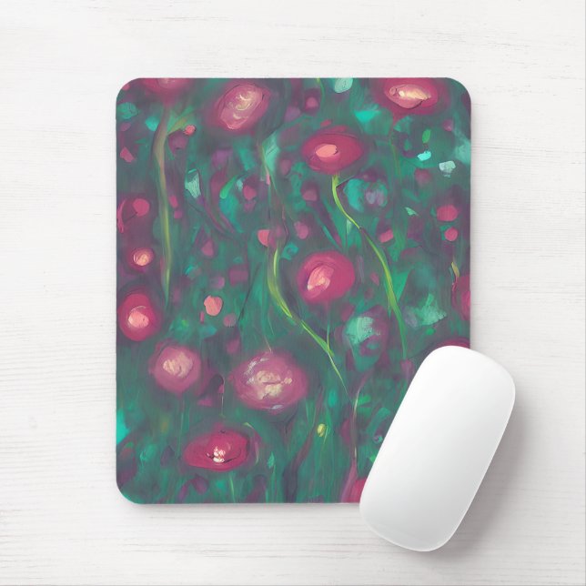 Abstrakte rote Rosen Mousepad (Mit Mouse)