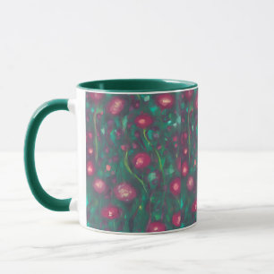Abstrakte rote Rosen Tasse
