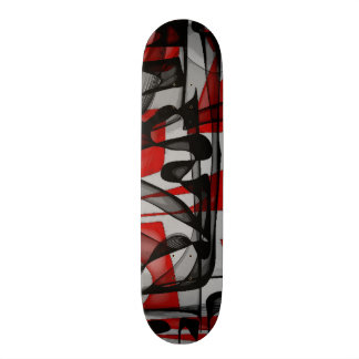 Abstrakte rote schwarze Skateboardplattform Skateboard