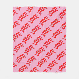 Abstrakte Rote Spirale Road auf schwarzem Hintergr Fleecedecke