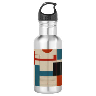 Abstrakte rote und blaue Kunst Edelstahlflasche