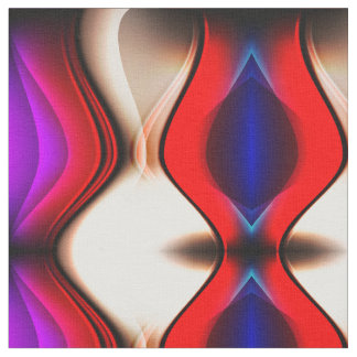 Abstrakte Rote und Lila Waagen Stoff