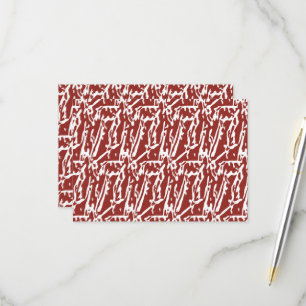 Abstrakte, rote und orange Formen mischen sich und RSVP Karte