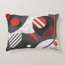 abstrakte rote und schwarze geometrische Kreise