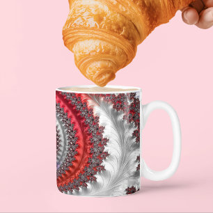 Abstrakte rote und schwarze Gradientenspirale-Frak Kaffeetasse
