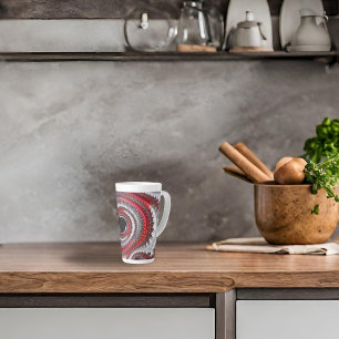 Abstrakte rote und schwarze Gradientenspirale Frak Milchtasse
