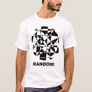 Abstrakte rote und weiße geometrische Kreis-Kunst T-Shirt