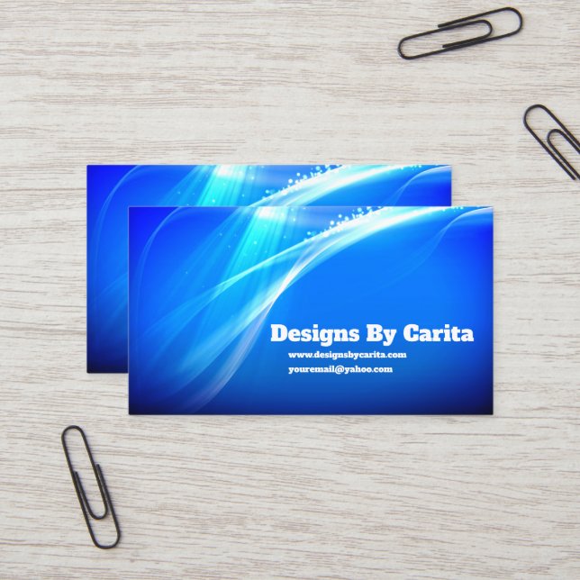 Abstrakte Royal Blue Business Card Visitenkarte (Vorderseite/Rückseite Beispiel)
