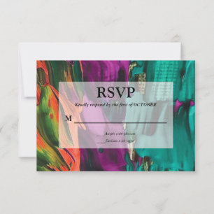 Abstrakte RSVP-Karte Einladung