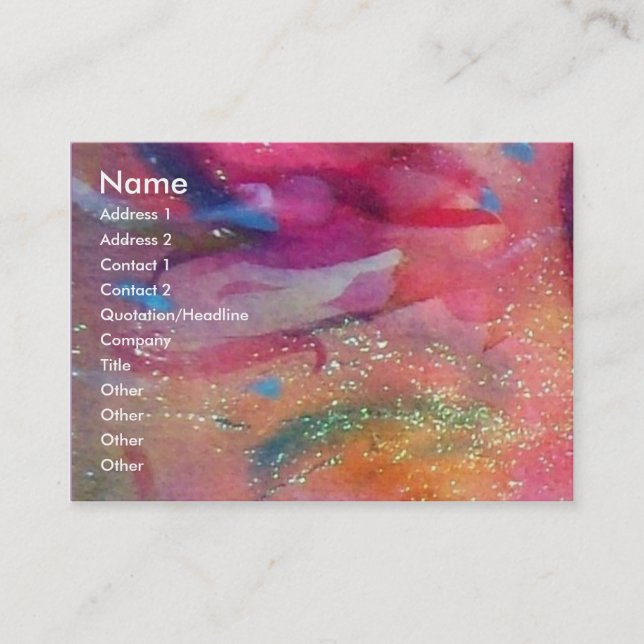 ABSTRAKTE RUBY, hellrotes Rosa Visitenkarte (Vorderseite)