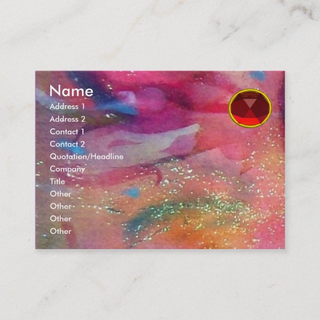 ABSTRAKTE RUBY, hellrotes Rosa Visitenkarte (Vorderseite)