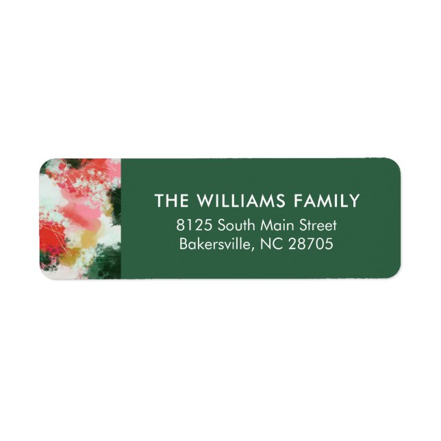 Abstrakte Rücksendeadressen-Aufkleber (Vorne)