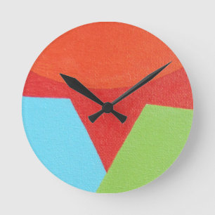 Abstrakte Rund-Uhr mit Farbverlauf über die Zeit Runde Wanduhr