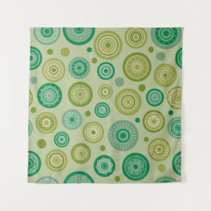 Abstrakte runde Ornamente nahtloses Vintage-Muster Wandteppich