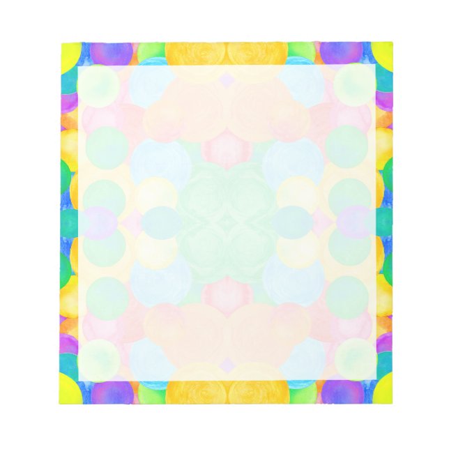 abstrakte Rundkunst Notizblock (Vorderseite)