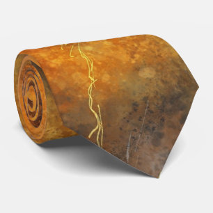 Abstrakte Rust Orange und Gray Neckties Neck Tie Krawatte