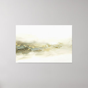 Abstrakte Sage-Gold-Landschaft Moderne Minimalisti Leinwanddruck