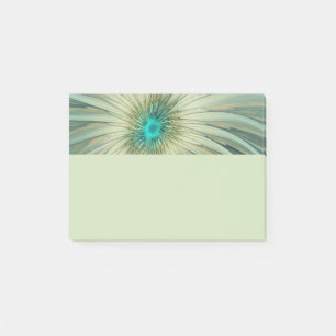 Abstrakte Sage-Grün Fantasy-Blumen-Fraktal-Kunst Post-it Klebezettel