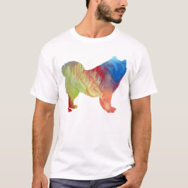 Abstrakte Samoyed-Silhouette T-Shirt