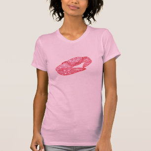 Abstrakte Sandkrabbe mit roten Wirbel auf Hemden T-Shirt