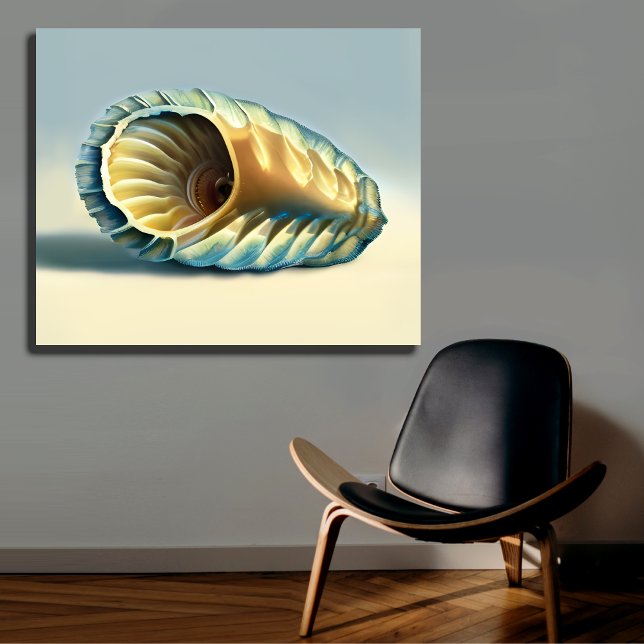 Abstrakte Scallop-Muschel Wanddekoration Leinwanddruck (Von Creator hochgeladen)