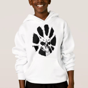 Abstrakte Schädelroots: Dunkle Kunst Hoodie