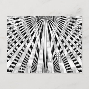 Abstrakte Schaltungs- und Sonnenburstgestaltung Postkarte