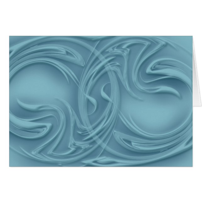 Abstrakte Schattenbahnen auf blauem Fleck innen (Vorderseite (Horizontal))