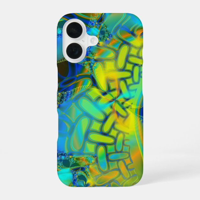 Abstrakte Schichtung iPhone 16 Hülle (Rückseite)