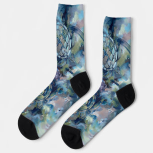 Abstrakte Schildkröte Socken