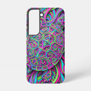 Abstrakte Schildkrötenpanzer Neon Vibrante Samsung Galaxy Hülle