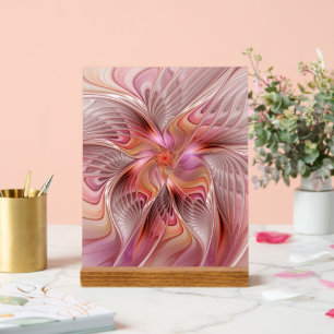 Abstrakte Schmetterling Bunte Fantasy-Fraktal-Kuns Acrylschild