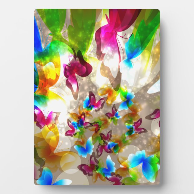 Abstrakte Schmetterlinge Fotoplatte (Vorderseite)