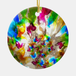 Abstrakte Schmetterlinge Keramikornament