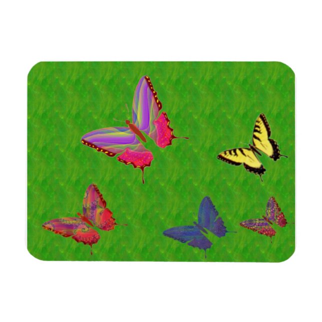 Abstrakte Schmetterlinge Premium Magnet (Horizontal)
