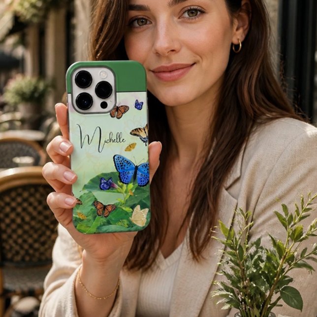 Abstrakte Schmetterlingsfelder Personalisiert Case-Mate iPhone Hülle (Von Creator hochgeladen)