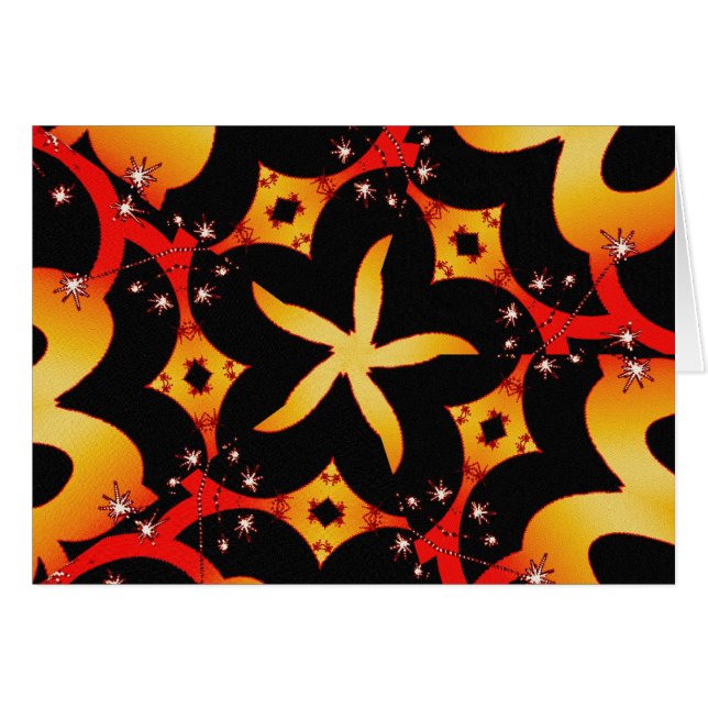 abstrakte Schmetterlingskarte (Vorderseite (Horizontal))