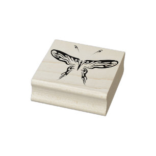 abstrakte Schmetterlingskunst Briefmarke Gummistempel