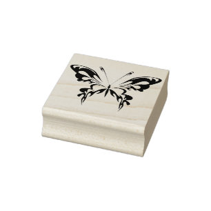 abstrakte Schmetterlingskunst Briefmarke Gummistempel