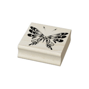 abstrakte Schmetterlingskunst Briefmarke Gummistempel