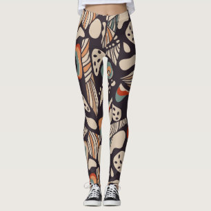 Abstrakte Schmetterlingssäulen,  Bohordmuster  Leggings