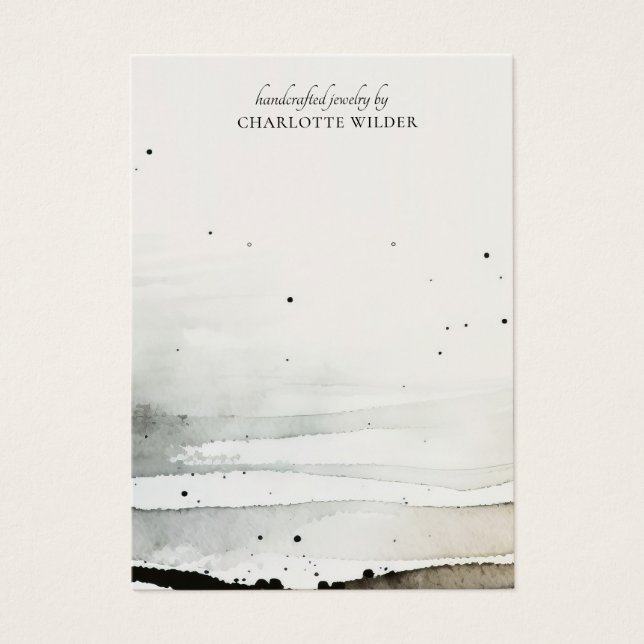 Abstrakte Schmuckkarten mit Aquarellfarbe (Vorderseite)