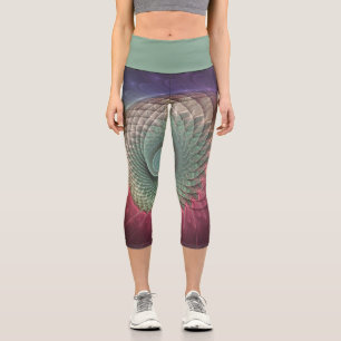 Abstrakte Schnecke Farben Modernes Fraktal Kunst, Capri Leggings