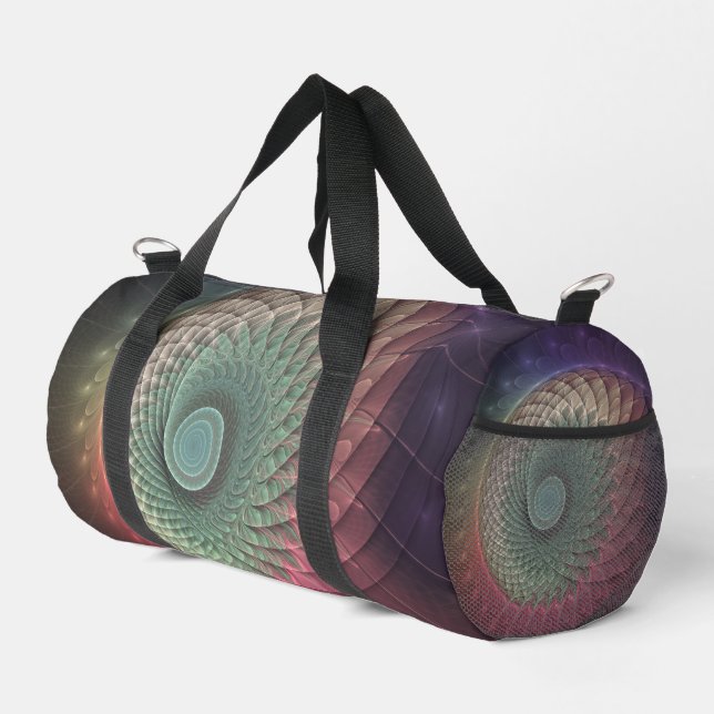 Abstrakte Schnecke Farben Modernes Fraktal Kunst,  Duffle Bag (Rechte Ecke)