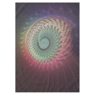 Abstrakte Schnecke Farbige moderne fraktale Kunst Tischdecke