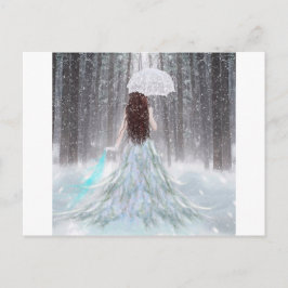 Abstrakte Schneefälle des Angel Postkarte