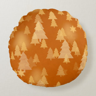 Abstrakte Schneeflocken. 2d Abbildung. Weihnachtst Rundes Kissen