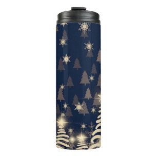 Abstrakte Schneeflocken. 2D-Illustration. Heiliger Thermosbecher